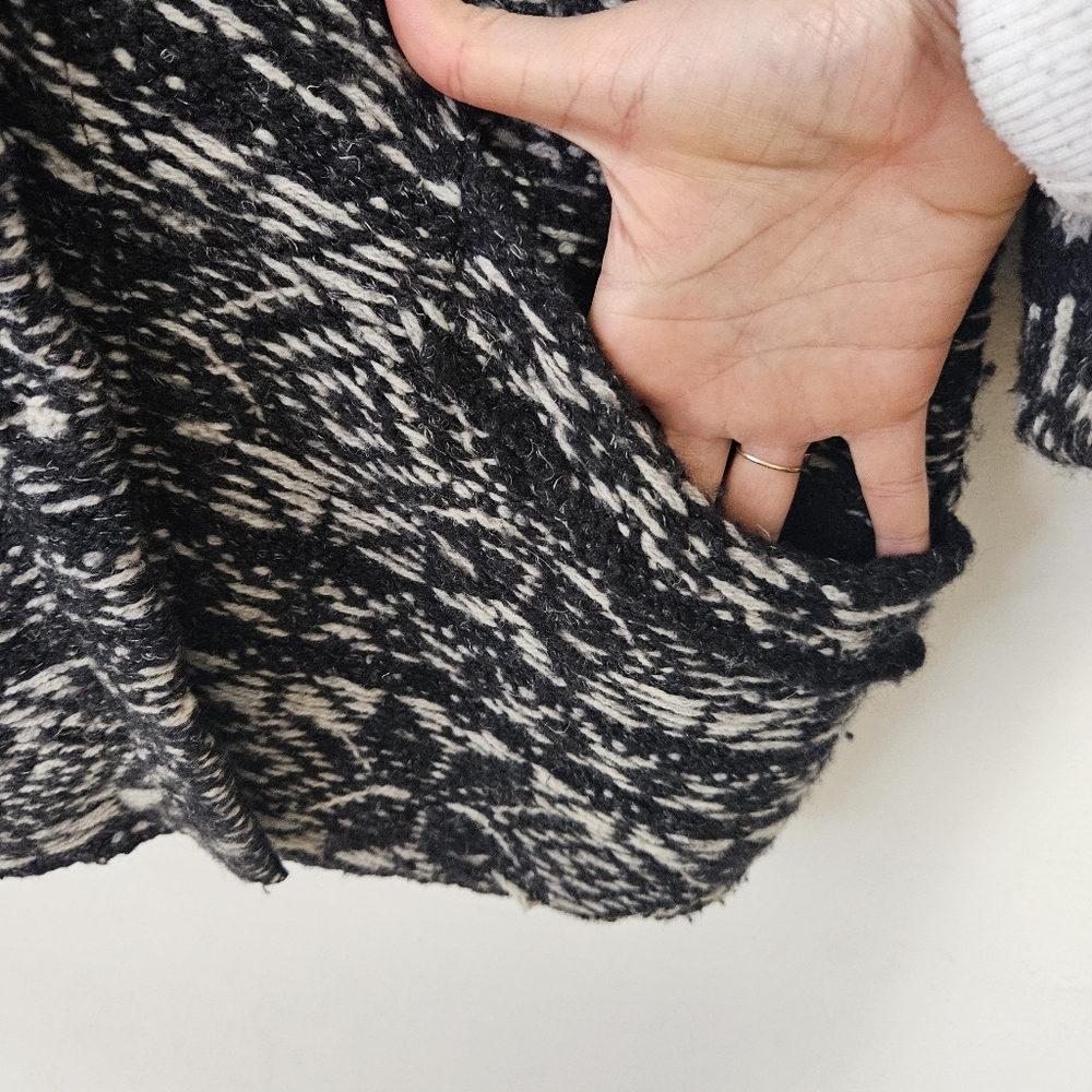 Free People Hidden Snowflake Oversize Cardigan XS Wool Boho - Picture 8 of 13
